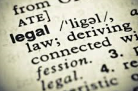 Image of the word legal in a legal dictionary