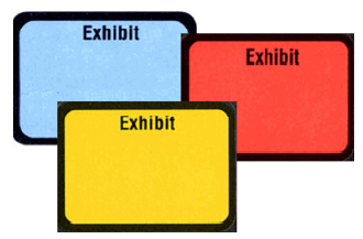 Example of removable exhibit labels