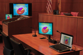 Image of computers in the courtroom