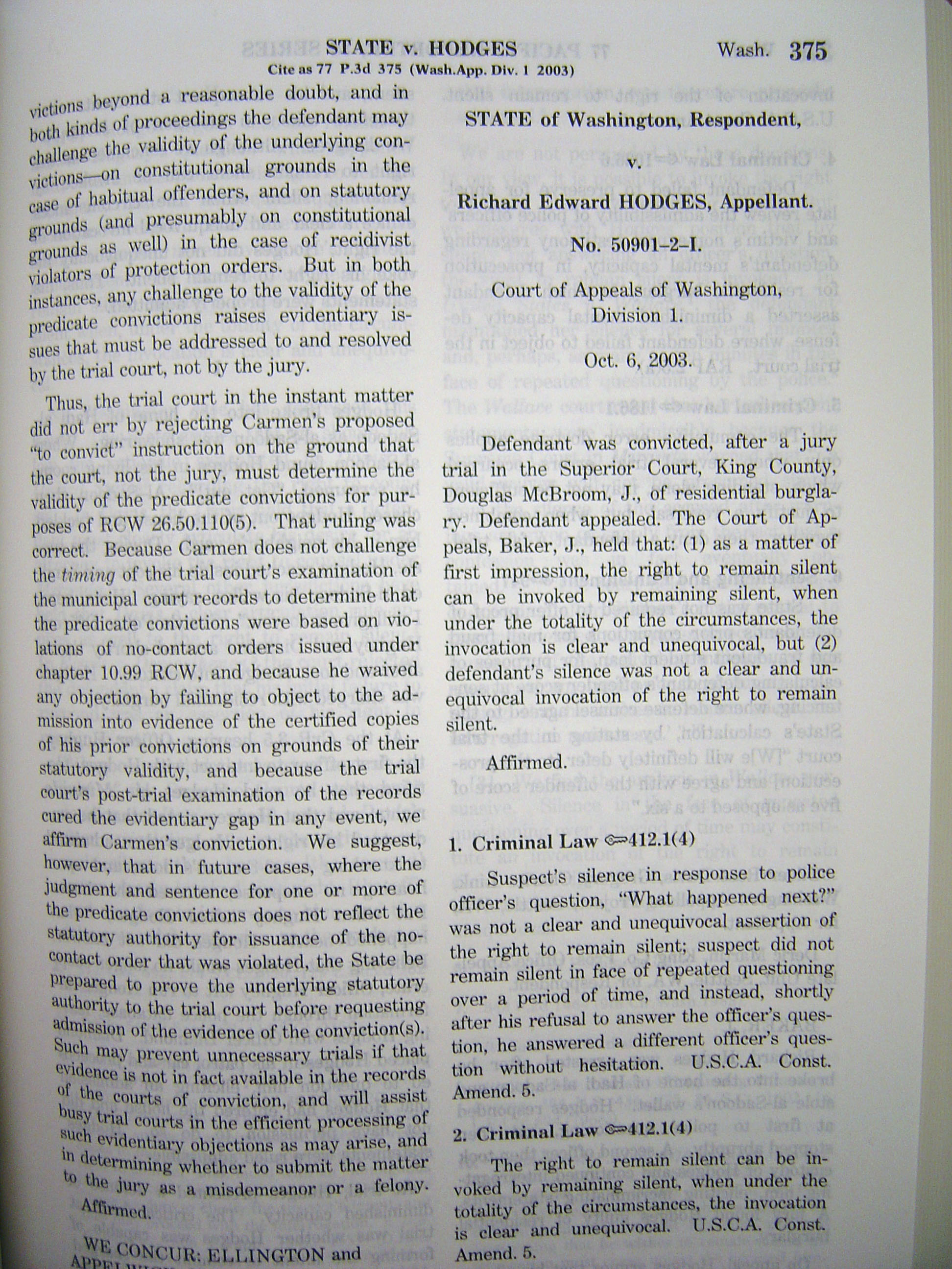 Example of the first page of a case (also called an opinion)