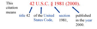 Image of a federal citation, similar to ones found in the textbook.